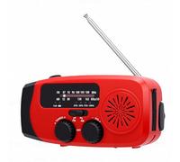 Bewinner Radio d'urgence Solaire à Manivelle, Radio Météo Portable AM FM avec Batterie 2000 MAh, Chargement USB de Type C, Lampe de Poche LED, Alarme SOS pour Camping, Randonnée, Voyage