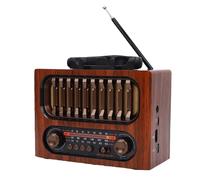 Bewinner Radio Haut-Parleur Bluetooth Rétro |Récepteur AM/FM/SW avec Antenne Télescopique, Batterie Rechargeable et Conception Portable pour la Maison, Les Voyages, Le Camping