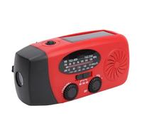 Bewinner Radio Météo d'urgence AM FM NOAA WB avec Batterie Externe 2000 MAh, Radio Portable à Manivelle Solaire avec Lampe de Poche LED pour Camping, Randonnée, Tempêtes