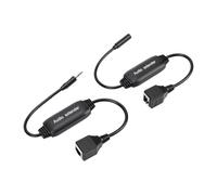 Bewinner Rallonge Sonore 3,5 Mm vers RJ45 pour Cat5e Cat6, Adaptateur 500 M
