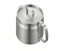 Bewinner Récipient à Graisse en Acier Inoxydable 304, 1,5 L, avec Passoire à Mailles Fines, Bec Anti-goutte, Couvercle Anti-poussière pour la Friture, Stockage de la Graisse de Bacon (Poncé)
