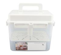 Bewinner Récipient de Stockage de Fermentation de 5 L, Pot de Cornichon Hermétique, étanche avec Couvercle scellé, Poignée Portable, Récipient de Fermentation Sûr pour Choucroute, Kimchi et Légumes