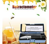 Bewinner Réfractomètre à Moût pour Bière, Vin et Jus de Fruits, Plage Brix de 58 à 92% avec Précision de 0,5%, Corps en Aluminium, Réglage de la Mise au Point, étui et Outils Inclus