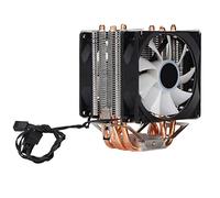 Bewinner Refroidisseur de CPU Noir, avec 6 Caloducs 90mm 3pin PWM Ventilateur, Ventilateur de Refroidissement de CPU D'ordinateur avec Lumière RVB, pour LGA775 1155 1156 AM2 AM3 (Double