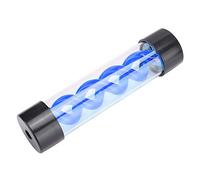 Bewinner Réservoir de Réservoir de Refroidissement par Eau, Réservoir d'eau à Filetage G1/4 de 200 Mm pour Systèmes de Refroidissement par Eau D'ordinateur, avec 2 Demi-Anneaux(Bleu)