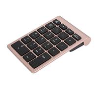 Bewinner RF304 Clavier Numérique sans Fil à 22 Touches, Mini Clavier USB Plug and Play 2,4 G avec Récepteur pour 10/8/7/XP/Vista/, 80 Heures d'utilisation, Frappes (Or Rose)