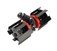 Bewinner Roue de Désherbage Universelle de 10 Cm, Roue de Labour Profonde Multifonctionnelle à 9 Dents, Roue de Fraisage d'herbe en Fer en Aluminium pour Scarificateur de Tondeuse à Gazon