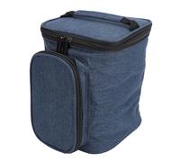 Bewinner Sac de Transport pour Hydropulseur en Forme de Seau, étui de Voyage en Tissu Oxford - Pochette Cosmétique de Grande capacité avec 5 Boucles élastiques et Poche en Filet pour Irrigateur Oral,