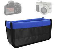 Bewinner Sac étanche et Résistant aux Chocs pour Appareil Photo DSLR, Pochette de Séparation Rembourrée pour, 12.6x6.3x3.94 Pouces, Gris (Blue)