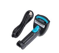 Bewinner Scanner de Codes-Barres sans Fil Portable, Lecture à 360 °, IP54, étanche à la Poussière, Lecteur de Codes QR USB 1D 2D U2-W pour Entrepôt d'inventaire (Bleu Noir)