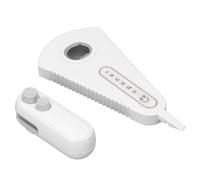 Bewinner Scelleuse de Sacs Portable 2 en 1, Thermoscelleuse Portable Rechargeable avec Coupeur et Ouvre-bouteille, Petite Scelleuse de Stockage de Nourriture pour Sacs de Collation, PP PE PVC (WHITE)