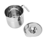 Bewinner Seau Séparateur d'œufs en Acier Inoxydable 304 avec Couvercle, Séparateur de Blanc d'œuf pour la Cuisson et la Cuisine, Outil de Séparation de Jaune 'œuf de Cuisine avec Poignée (Style 2)