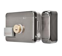Bewinner Serrure de Porte électronique 12 V, Système de Contrôle d'accès par Carte d'identité, Serrure de Porte Intelligente à Double Tête avec Carte EM, Entrée sans clé, Intelligente étanche pour