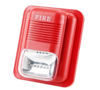 Bewinner Sirène Stroboscopique d'Alarme Incendie Sonore et Lumineuse DC12V/24V, Système d'alerte 'Avertissement 105dB avec 6 LED et 3 Tonalités, Alarme de sécurité de Protection Incendie pour la