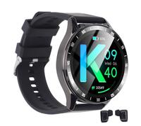 Bewinner Smart Watch avec écouteurs, Une Montre de Tracker de Fitness Ronde de 1,39 Pouce avec des Prévisions Météorologiques de la Fonction NFC, des écouteurs Bluetooth Intégrés, IP67,