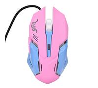 Bewinner Souris de Jeu Rose 3200 DPI Haute sensibilité, Souris USB Filaire Ergonomique à 6 Boutons avec DPI Réglable et Rétroéclairage LED Cool pour PC Mac