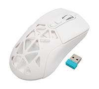Bewinner Souris de Jeu sans Fil 2,4 GHz, 5.1, Rechargeable pour Ordinateur Portable, Double Mode avec Rétroéclairage RVB (White)