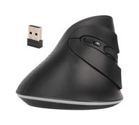 Bewinner Souris Verticale, Souris Ergonomique sans Fil Bluetooth 2,4 G, 800 1200 1600 DPI, Souris pour Ordinateur Portable, Ordinateur de Bureau, Lumière LED RVB, Noire