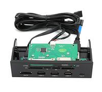 Bewinner Station d'accueil 5,25 Pouces 3,5 Pouces avec Type C (10 Gbit/s) et USB 3.0 , ESATA, Lecteur Multi-Cartes, Connexion à Chaud, Aucun Pilote Nécessaire, Baie d'extension du Panneau Avant