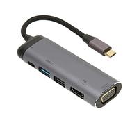 Bewinner Station d'accueil Portable USB C pour Ordinateur Portable, Type C vers VGA, Interface Multimédia HD, PD100W, USB 3.1, USB 2.0, Type C 2.0, Adaptateur Multiport de Concentrateur de