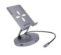 Bewinner Station D'amarrage de 10 Po USB C, Station de Chargement USB 10 Port, Support de Tablette Réglable, Support de Tablette Rotatif avec USB C HUB 4K HD Multimedia 100W PD Charge