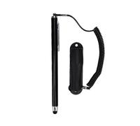 Bewinner Stylet pour écran Tactile de Moto avec Porte-Stylo pour Guidon, Pointe en Silicone Haute sensibilité, Lanière à Ressort, Conception Anti-Chute pour Smartphone, Tablette, (Ligne de 0,9 mètre)