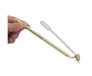 Bewinner Stylo de Peinture à Lignes Fines 0,3 Mm - Écrivain Fluide incliné pour la Réparation des Rayures, Applicateur de Peinture de Détail avec Compte-gouttes, Design Rétro en Aluminium pour (0,4