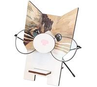 Bewinner Support de Lunettes, Support de Lunettes en Forme d'animal, Support de Lunettes sans Décoloration pour Le Stockage de Lunettes, Affichage de Montre de Bijoux, Décoration de la (Chat)