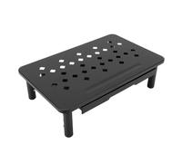 Bewinner Support de Moniteur D'Ordinateur, Organisateurs de Bureau et Accessoires avec Tiroir, Accessoires de Bureau, Support D'imprimante en Métal pour Ordinateur Portable, Roulement de (Black)