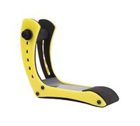 Bewinner Support de Support de Guitare électrique avec Pince en Acrylique et Coussinets en éponge, Vertical Réglable en Hauteur à 6 Positions pour Repose-jambes d'épaisseur de 35 à 55 Mm (YELLOW)