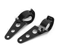 Bewinner Support Universel de Montage de Phare de Moto, Paquet de 2 Pinces de Phare d'oreille de Fourche pour Tubes de 35-43mm/1.4-1,7 Pouces, Aluminium Noir