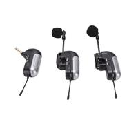 Bewinner Système de Microphone Accordéon sans Fil Double UHF, Micro D'instrument à 360° avec Récepteur, Longue Portée de 30 M, Batterie 6H, pour Performances sur Scène, Musiciens