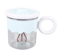 Bewinner Tasse à café à Agitation électrique 400 Ml, Tasse à Mélanger en un pour le Lait et les Protéines en Poudre, Jolie à Agitation Automatique en Plastique Portable (BLUE)