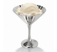 Bewinner Tasse à Glace en Acier Inoxydable 304, Bol à Dessert sur Pied, Plat de Service à Pudding élégant D'une capacité de 200 Ml, Facile à Nettoyer, Cadeau Moderne pour les Fêtes de