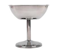 Bewinner Tasse à Glace en Acier Inoxydable avec Base sur Pied, Bol de Service à Dessert élégant pour une Portion Individuelle, Tasse à Dessert en Métal pour Salade, Pudding, Yaourt, Collation de