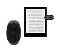 Bewinner Télécommande de Tourne-Page, Tourne-Page Bluetooth Rechargeable pour Tablettes, Tour d'air Infrarouge et Clicker pour Une Lecture Mains Libres au Lit (Black)
