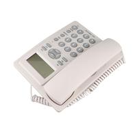 Bewinner Téléphone Filaire avec Haut-Parleur, Téléphone Filaire de Bureau à écran LCD, Fixe Semi-Mains Libres avec Identification de l'appelant, Alarmes à 3 Groupes, Systèmes DTMF, 1 à 99 Heures,