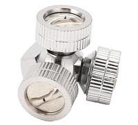 Bewinner Tête d'arrosage M14x1,5 à 3 Trous de Type Ventilateur, Buse de Pulvérisation pour Pulvérisateur électrique Agricole, Buse d'arrosage à Haute Pression pour Jardin, Pelouse, Serre Chromée