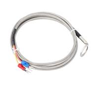 Bewinner Thermocouple de Capteur de Température de Type K, Sonde en Acier Inoxydable pour la Mesure de Culasse de Moteur Automobile, Rondelle ID 14 Mm, Câble de 3 Mètres (#1)