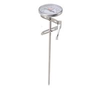 Bewinner Thermomètre à Lait Professionnel, Thermomètre à Cadran en Acier Inoxydable avec Tige de 7,7 Pouces de Long - Haute Précision pour les Boissons au café, le Chocolat, la Mousse de Lait et la