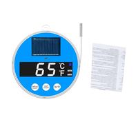 Bewinner Thermomètre de Piscine Solaire Flottant Numérique avec Lumière de Couleur LED, Jauge de Température étanche IPX7 pour Piscine, Source Chaude, Baignoire, étang, Double Alimentation Solaire et