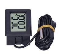 Bewinner Thermomètre Numérique, Mini Compteur de Température électronique Filaire LCD avec Large Plage de -50 à 110 ℃, Haute Précision, ABS Durable, Design Compact (BLACK)
