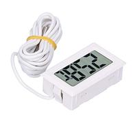 Bewinner Thermomètre Numérique, Mini Compteur de Température électronique Filaire LCD avec Large Plage de -50 à 110 ℃, Haute Précision, ABS Durable, Design Compact (WHITE)