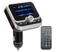 Bewinner Transmetteur FM Bluetooth pour Voiture, Adaptateur Radio FM Bluetooth sans Fil avec écran 1,8 Pouces, Chargeur de Voiture 2 Ports USB, Kit de Lecteur de Musique pour Voiture