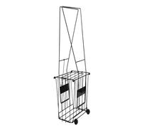 Bewinner Trémie de Balle de Tennis Portable avec roulettes, Cadre en Fer Pliable et Poignée Facile à Saisir pour Un Ramassage sans Effort sur Le Terrain, l'herbe, Le Béton