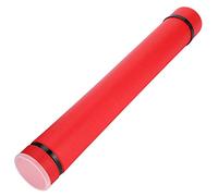 Bewinner Tube de Stockage de Dessin Télescopique Extensible, étui de Portefeuille d'art d'affiche Réglable avec Sangle, Plastique PE étanche pour Cartes, Documents, Plans, œuvres 'Art (Rouge)