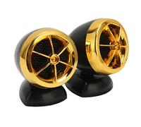 Bewinner Tweeter à Dôme 1200W, 2 Pièces, Haute sensibilité 98dB, Fréquence 5KHz-20KHz, Haut-Parleur Audio Universel pour Voiture, Matériau ABS, Or (Gold)