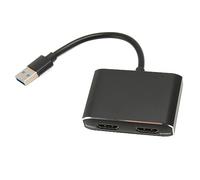 Bewinner USB 3.0 vers Double HDMI USB 3.0 vers Double, Répartiteur FHD 1080P, Affichage étendu avec 4 Modes D'affichage pour Ordinateur Portable
