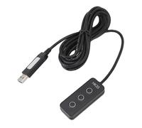 Bewinner USB 3 Key Mini Keypad, Braille Design Clavier personnalisé, Clavier de Jeu Mécanique à Une Main, Clavier de Programmation Macro pour Les Jeux de Travail (Black)