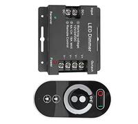 Bewinner Variateur LED sans Fil RF Touch Contrôleur de Lumière LED Gradation à Distance pour Bande Lumineuse DC 12 V 24 V Tension Constante, Télécommande Tactile en Alliage d'aluminium avec
